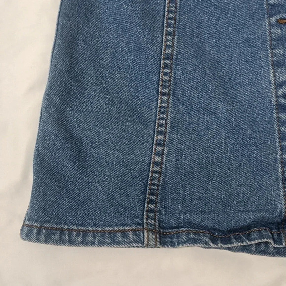 BDG A-line Button Front Mini Skirt Color Blue Size 4 - Picture 6 of 15
